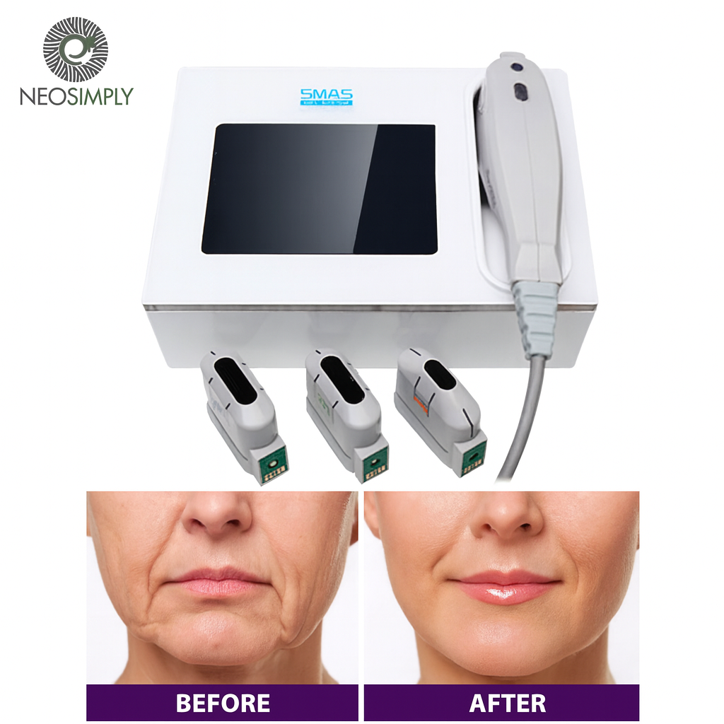 Aparat HIFU Ultrasunete, Tratament Facial, Energie Concentrata, pentru lifting facial, tratarea ridurilor si cicatricilor postacneice cu 3 cartuse de 1.5 mm, 3.00 mm si 4.5 mm - foto 3