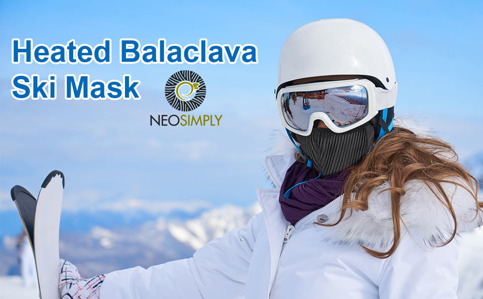 Cagula incalzita cu baterie, masca de schi cu incalzire, control prin aplicatie pentru barbati si femei, rezistenta la vant pentru motociclete, vanatoare si ciclism, neagra - foto 2