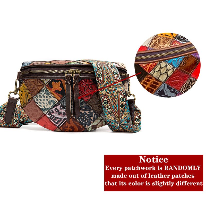 Geanta Dama Fashion din piele naturala, Cusaturi in relief, Calitate superioara, Multicolor - foto 5