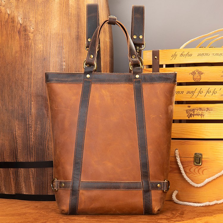 Geanta din Piele Naturala 100% Cowhide Neonaturals, Crazy Horse Handmade, casual, catarame de alama - foto 2