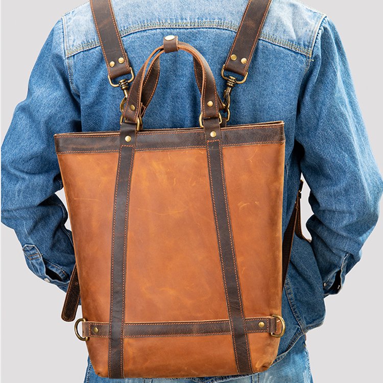 Geanta din Piele Naturala 100% Cowhide Neonaturals, Crazy Horse Handmade, casual, catarame de alama - foto 5
