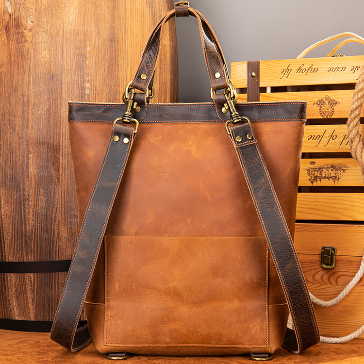 Geanta din Piele Naturala 100% Cowhide Neonaturals, Crazy Horse Handmade, casual, catarame de alama - foto 8