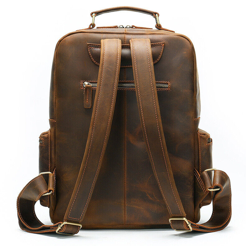 Geanta din Piele Naturala 100% Cowhide Neonaturals, Crazy Horse Handmade, travel, casual, catarame de alama – Culoare Maro - foto 11