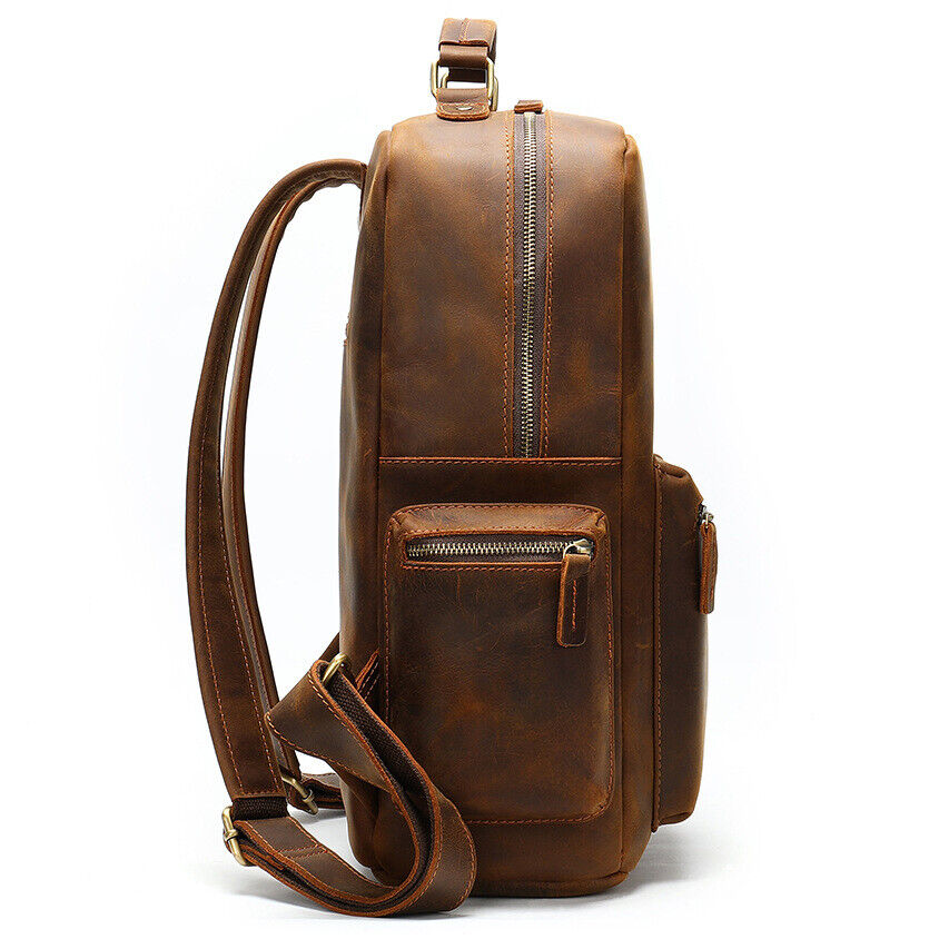 Geanta din Piele Naturala 100% Cowhide Neonaturals, Crazy Horse Handmade, travel, casual, catarame de alama – Culoare Maro - foto 12