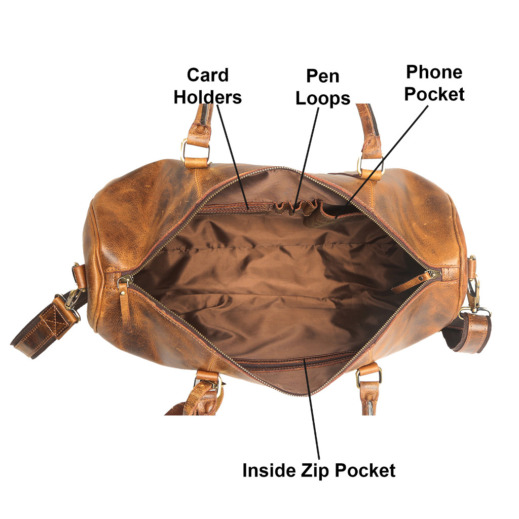 Geanta din Piele Naturala 100%, Handmade Duffle Bag, pentru sala, travel, office, casual cu catarame de alama - foto 12