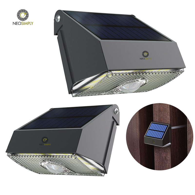 Lampa Solara De Exterior LED, 1000 Lumens, 10W, 20 led-uri, IP65, cu senzor de proximitate si 3 moduri smart de operare, Negru Fumuriu - foto 10