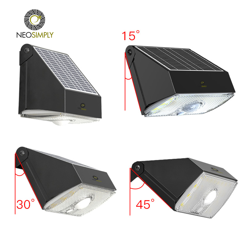 Lampa Solara De Exterior LED, 1000 Lumens, 10W, 20 led-uri, IP65, cu senzor de proximitate si 3 moduri smart de operare, Negru Fumuriu - foto 11