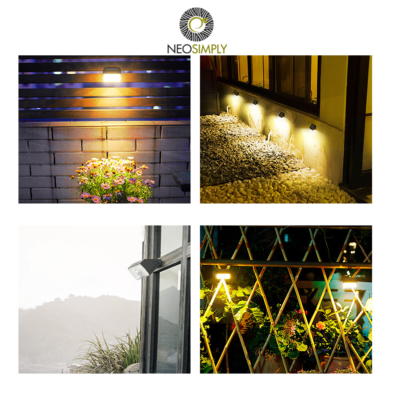 Lampa Solara De Exterior LED, 1000 Lumens, 10W, 20 led-uri, IP65, cu senzor de proximitate si 3 moduri smart de operare, Negru Fumuriu - foto 4