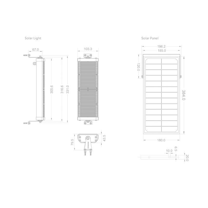 Lampa Solara De Exterior LED, ©, 6000 Lumens, Echivalent 600W incandescent, 60 led-uri, IP65, cu 3 moduri smart de operare, telecomanda si panou solar detasat prin cablu (4m) – Dual Color Temp 3000 K & 5700 K - foto 10