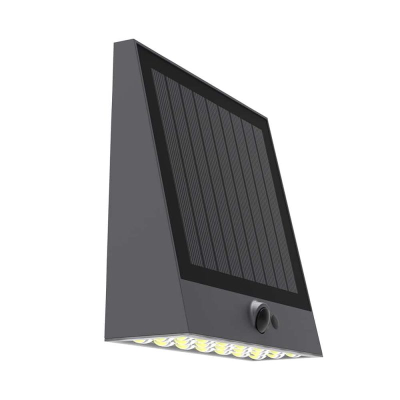 Lampa Solara LED Portabila de Exterior, Camping, 1000 lumeni, Unghi 120grade, 4 Moduri de utilizare, cu senzor de miscare si de luminozitate, Black - foto 1
