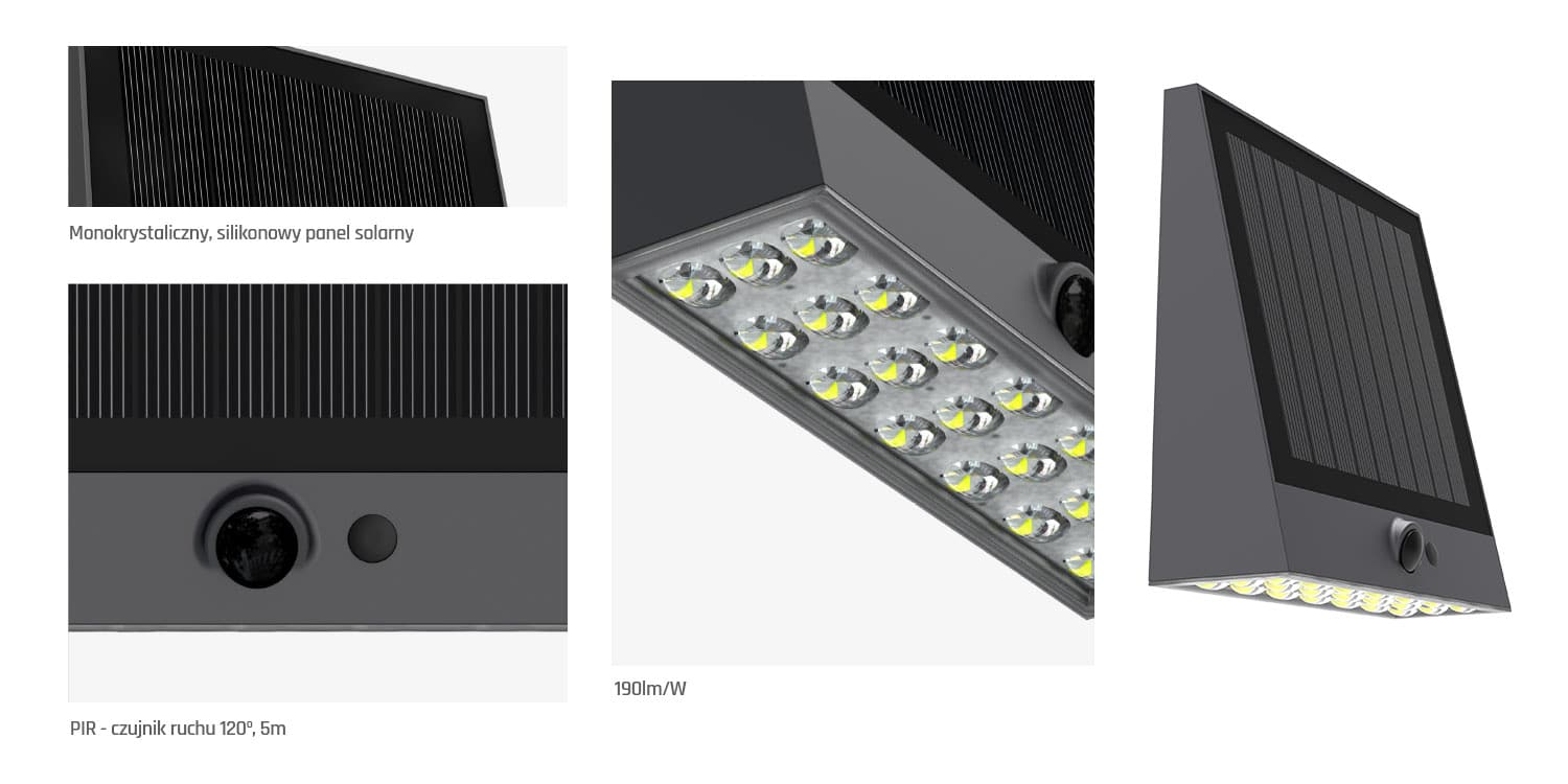 Lampa Solara LED Portabila de Exterior, Camping, 1000 lumeni, Unghi 120grade, 4 Moduri de utilizare, cu senzor de miscare si de luminozitate, Black - foto 9