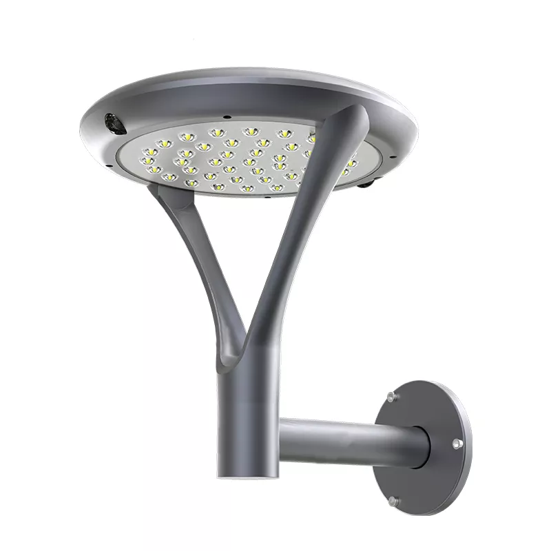Lampa Solara LED Portabila de Exterior, Camping, 2000 lumeni, 3 Moduri de utilizare, cu senzori de luminozitate si miscare, Grey - foto 1