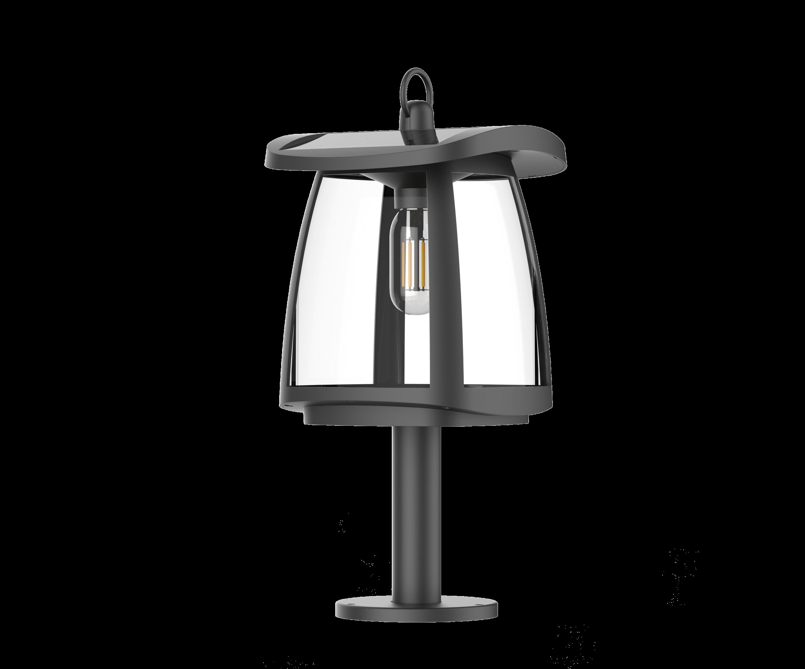 Lampa Solara LED Portabila de Exterior, Camping, 350 lumeni, 3 Moduri de utilizare, cu senzori de luminozitate, Black - foto 6