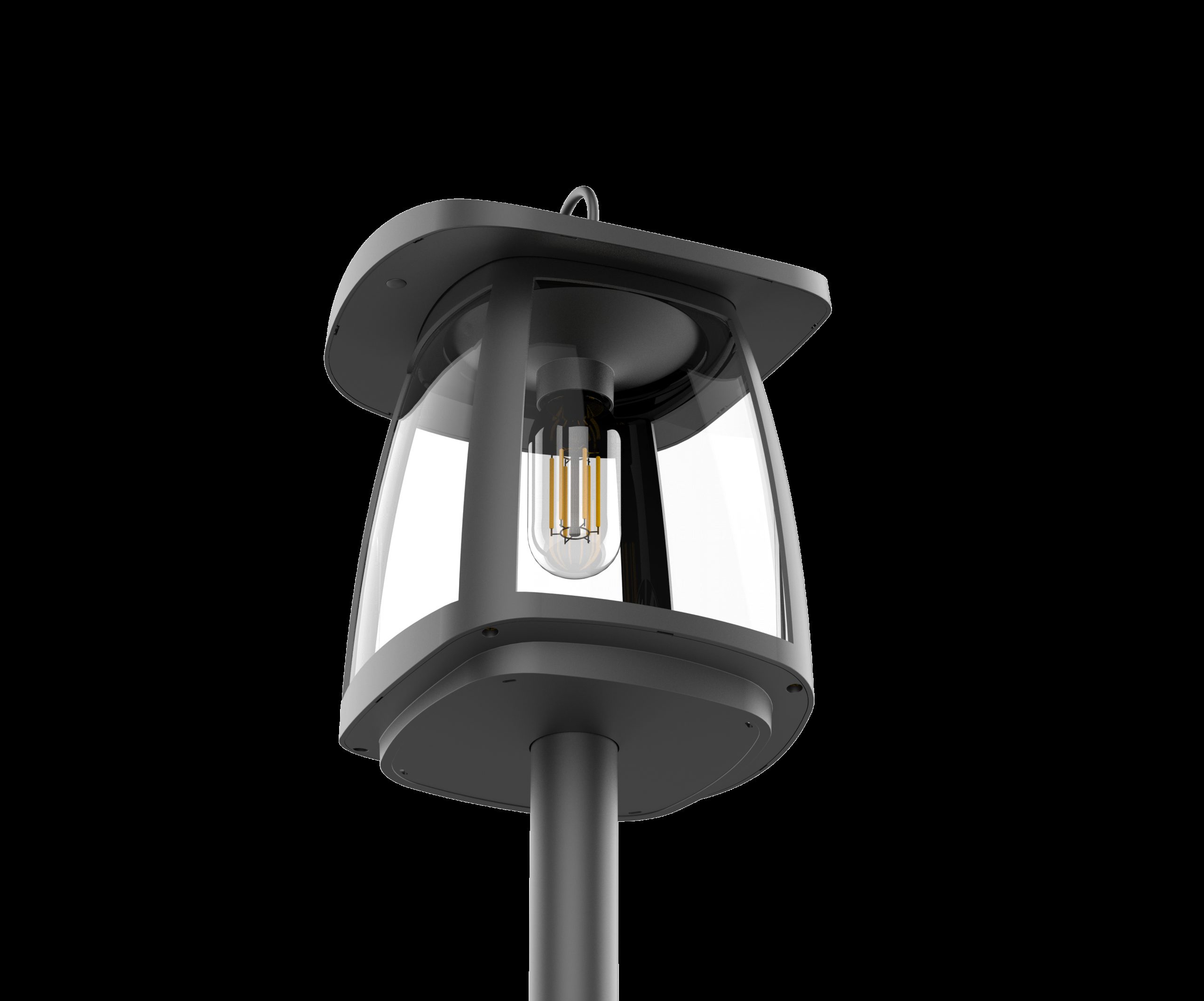 Lampa Solara LED Portabila de Exterior, Camping, 350 lumeni, 3 Moduri de utilizare, cu senzori de luminozitate, Black - foto 8