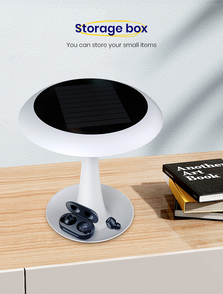 Lampa Solara LED Portabila si Reincarcabila de Interior Exterior, Hat 500 lumeni, 4 Moduri de utilizare, panou solar, White - foto 10