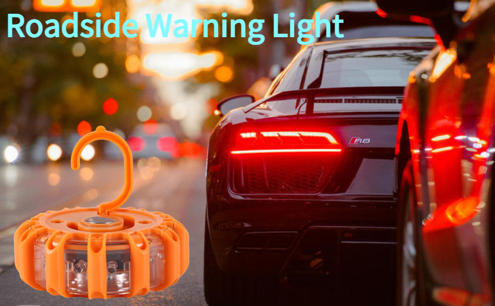 Lumina de avertizare pentru drumuri cu LED-uri cu baza magnetica si carlig, pentru masina, camion, bicicleta vehicule RV – LIGHT Orange - foto 10