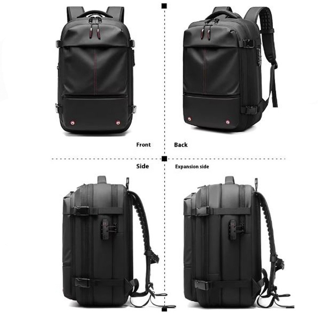 Rucsac Vidabil pentru Calatorii si Avion Premium 49x32x20 cm, Compresie cu Vacum, Impermeabil, Anti-Furt, Capacitate Extensibila pana la 60L, Pompa Vid inclusa - foto 2