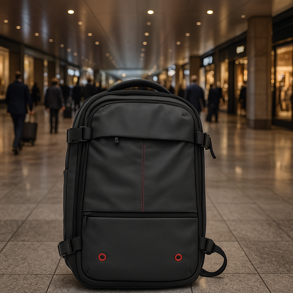 Rucsac Vidabil pentru Calatorii si Avion Premium 49x32x20 cm, Compresie cu Vacum, Impermeabil, Anti-Furt, Capacitate Extensibila pana la 60L, Pompa Vid inclusa - foto 5