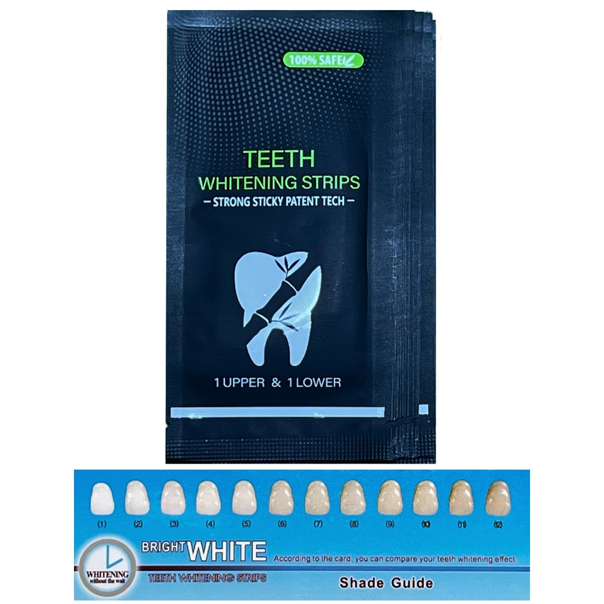 Set Benzi pentru albirea dintilor cu carbune activ, Fara peroxid, 14 plicuri, 28 strips 65 g - foto 2