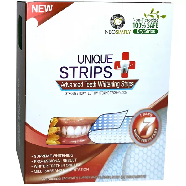Set Benzi pentru albirea dintilor, Fara peroxid, 14 plicuri, 65 g - foto 1