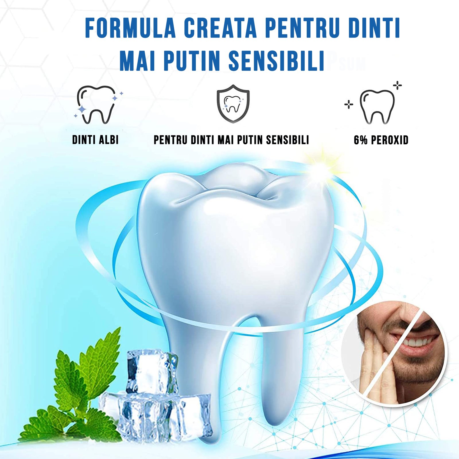 Set Benzi pentru albirea dintilor, fara peroxid cu ulei de cocos, 14 plicuri, 65 g - foto 5