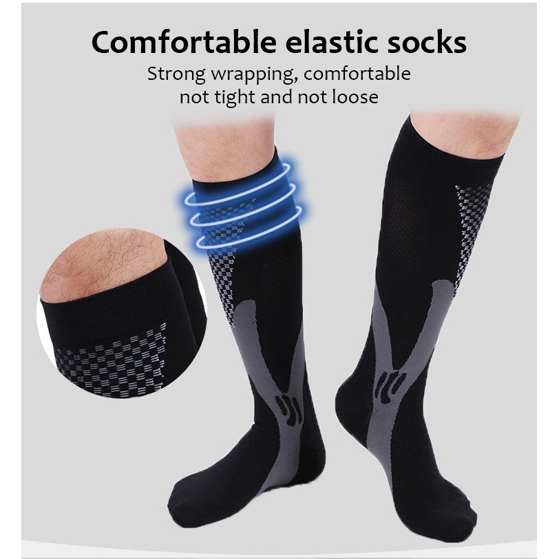 Sosete Compresie Copper Fit, fara miros, pentru circulatie, compresie graduala, marime 35-37, Negre, S/M - foto 4