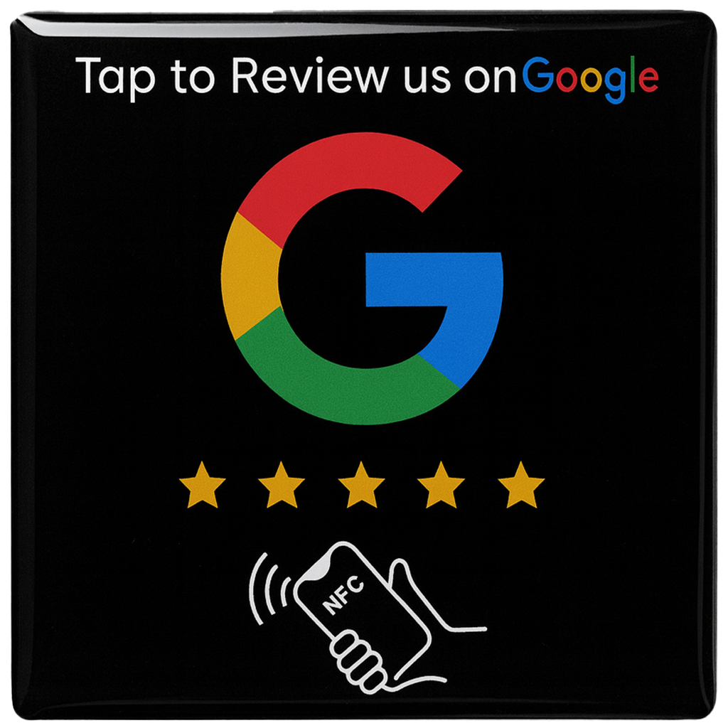 Sticker Epoxy Google Review, tehnologie NFC, 5×5 cm 10 Bucati - foto 6
