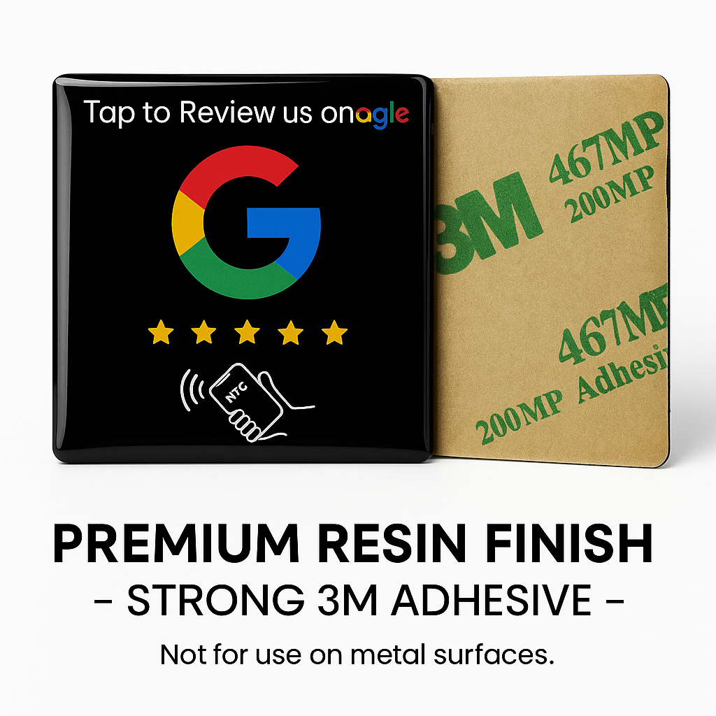 Sticker Epoxy Google Review, tehnologie NFC, 5×5 cm 10 Bucati - foto 9