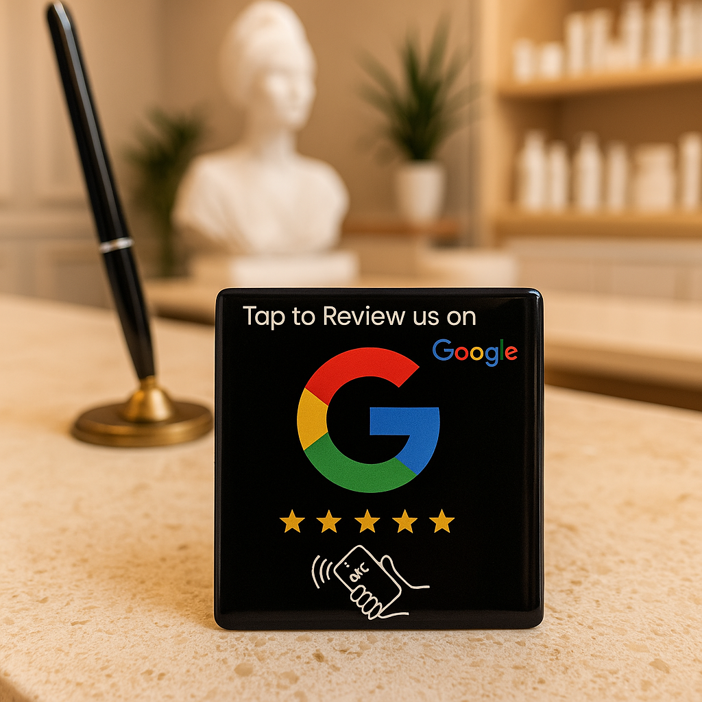 Sticker Epoxy Google Review, tehnologie NFC, 5×5 cm 5 Bucati - foto 12