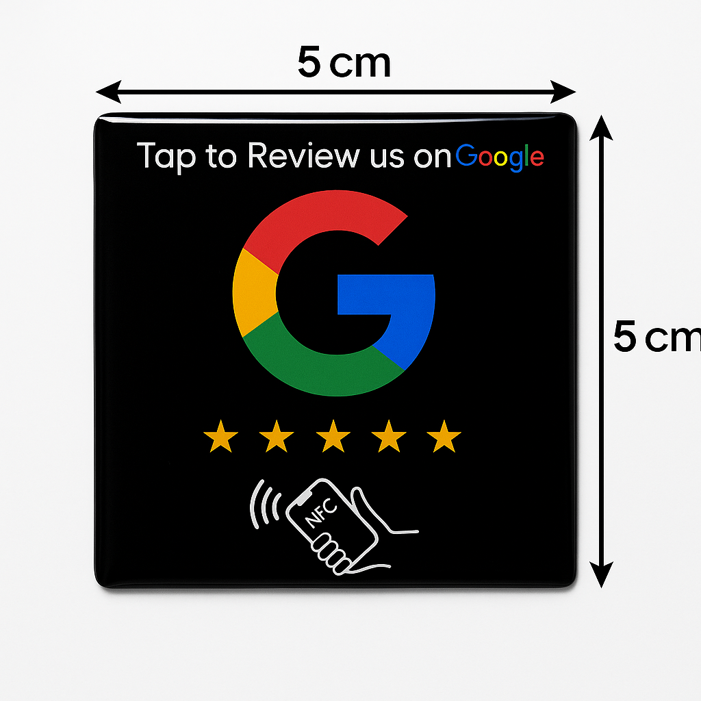 Sticker Google Review Epoxy : Smart Tap NFC pentru recenzii instantanee - foto 4