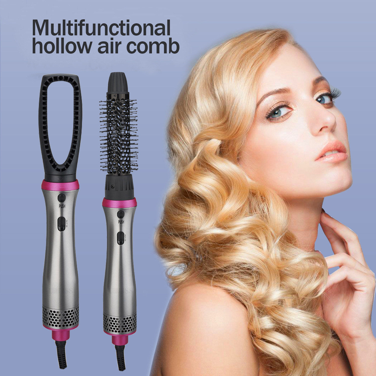 Uscator de par Feon multifunctional coafare, ondulare 5 in 1, ioni negativi electrici, mod de lucru multiplu, Gri Gama PRO - foto 12