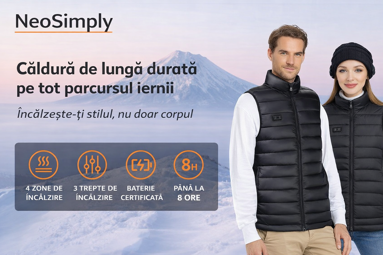 Vesta termica Unisex vesta incalzita cu baterie externa de 10000 mAh, jacheta incalzita cu 4 zone de caldura, 3 setari de caldura, jacheta incalzita usoara pentru camping in aer liber, calarie, drumetii, lavabila la masina, XL - foto 2